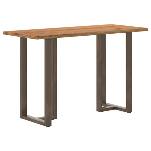 vidaXL Bartafel met natuurlijke rand 180x80x112 cm massief eikenhout