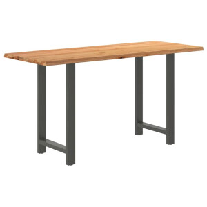 vidaXL Bartafel rechthoekig 200x80x102 cm massief eikenhout lichtbruin