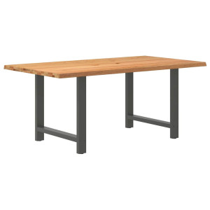 vidaXL Eettafel rechthoekig 180x100x74 cm massief eikenhout lichtbruin