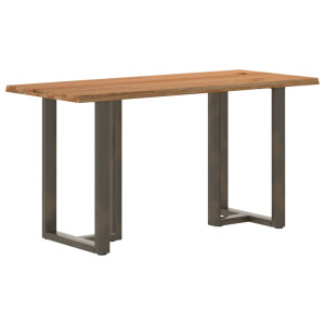 vidaXL Bartafel met natuurlijke rand 200x80x92 cm massief eikenhout