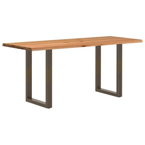 vidaXL Bartafel met natuurlijke rand 200x80x92 cm massief eikenhout