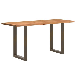vidaXL Bartafel rechthoekig boomrand 200x80x102 cm massief eikenhout