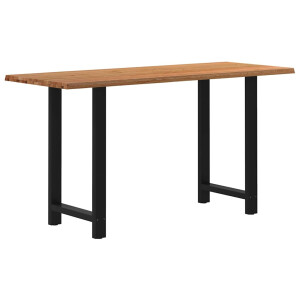 vidaXL Bartafel met natuurlijke rand 180x80x102 cm massief eikenhout