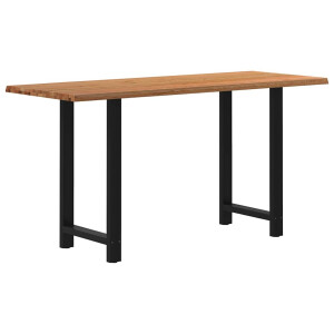 vidaXL Bartafel rechthoekig boomrand 200x80x102 cm massief eikenhout