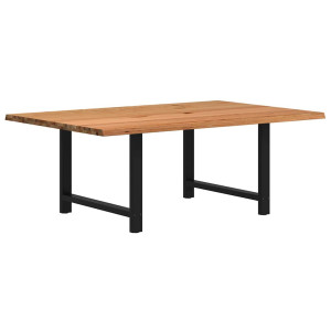 vidaXL Eettafel rechthoekig 220x120x74 cm massief eikenhout lichtbruin