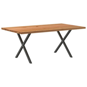 vidaXL Eettafel rechthoekig 180x100x74 cm massief eikenhout lichtbruin