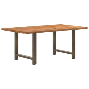 vidaXL Eettafel rechthoekig 180x100x74 cm massief eikenhout lichtbruin