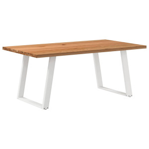 vidaXL Eettafel rechthoekig 180x100x74 cm massief eikenhout lichtbruin