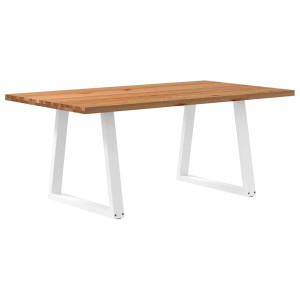 vidaXL Eettafel rechthoekig 180x100x74 cm massief eikenhout lichtbruin