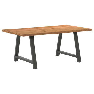 vidaXL Eettafel rechthoekig 180x100x74 cm massief eikenhout lichtbruin