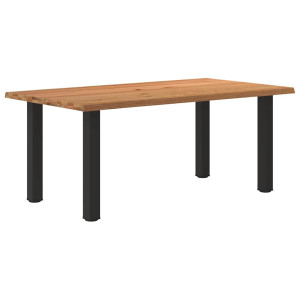 vidaXL Eettafel rechthoekig 180x100x74 cm massief eikenhout lichtbruin