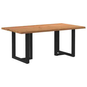 vidaXL Eettafel rechthoekig 180x100x74 cm massief eikenhout lichtbruin