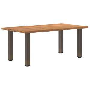 vidaXL Eettafel rechthoekig 180x100x74 cm massief eikenhout lichtbruin