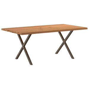 vidaXL Eettafel rechthoekig 180x100x74 cm massief eikenhout lichtbruin