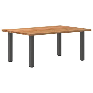 vidaXL Eettafel rechthoekig 180x120x74 cm massief eikenhout lichtbruin