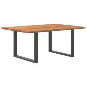 vidaXL Eettafel rechthoekig 180x120x74 cm massief eikenhout lichtbruin