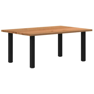 vidaXL Eettafel rechthoekig 180x120x74 cm massief eikenhout lichtbruin
