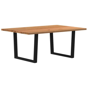 vidaXL Eettafel rechthoekig 180x120x74 cm massief eikenhout
