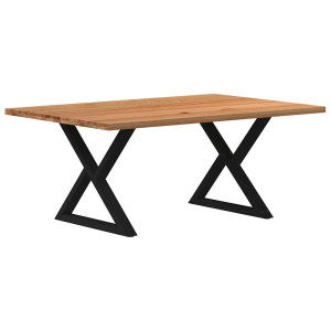 vidaXL Eettafel rechthoekig 180x120x74 cm massief eikenhout lichtbruin