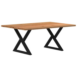 vidaXL Eettafel rechthoekig 180x120x74 cm massief eikenhout lichtbruin