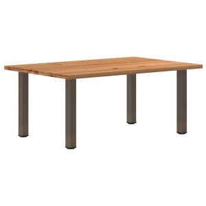 vidaXL Eettafel rechthoekig 180x120x74 cm massief eikenhout lichtbruin