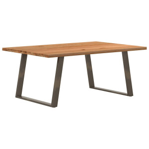 vidaXL Eettafel rechthoekig 180x120x74 cm massief eikenhout lichtbruin