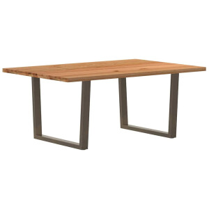 vidaXL Eettafel rechthoekig 180x120x74 cm massief eikenhout