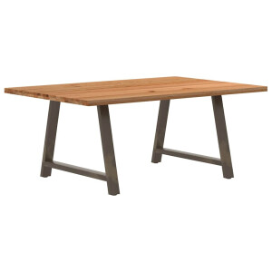vidaXL Eettafel rechthoekig 180x120x74 cm massief eikenhout lichtbruin