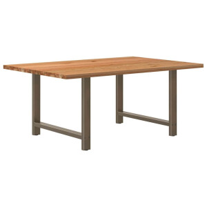 vidaXL Eettafel rechthoekig 180x120x74 cm massief eikenhout lichtbruin