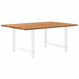 vidaXL Eettafel rechthoekig 180x120x74 cm massief eikenhout lichtbruin