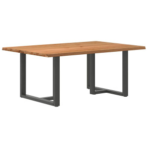 vidaXL Eettafel rechthoekig 180x120x74 cm massief eikenhout lichtbruin