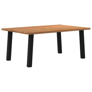 vidaXL Eettafel rechthoekig 180x120x74 cm massief eikenhout lichtbruin