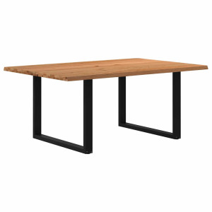 vidaXL Eettafel rechthoekig 180x120x74 cm massief eikenhout lichtbruin