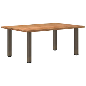 vidaXL Eettafel rechthoekig 180x120x74 cm massief eikenhout lichtbruin