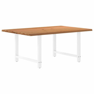 vidaXL Eettafel rechthoekig 180x120x74 cm massief eikenhout lichtbruin