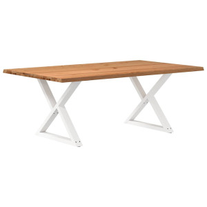 vidaXL Eettafel met natuurlijke rand massief eikenhout