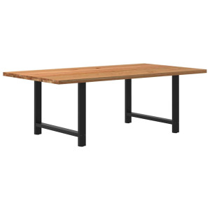 vidaXL Eettafel rechthoekig 220x120x74 cm massief eikenhout lichtbruin