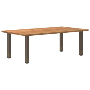 vidaXL Eettafel rechthoekig 220x120x74 cm massief eikenhout lichtbruin