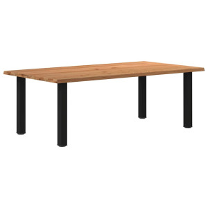 vidaXL Eettafel rechthoekig 220x120x74 cm massief eikenhout lichtbruin