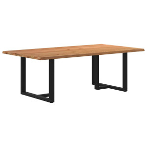 vidaXL Eettafel rechthoekig 220x120x74 cm massief eikenhout lichtbruin