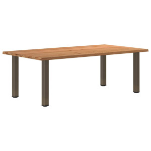 vidaXL Eettafel rechthoekig 220x120x74 cm massief eikenhout lichtbruin