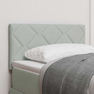 vidaXL LED Hoofdbord met hoofdeinde Lichtgrijs 80 cm Nep Leer