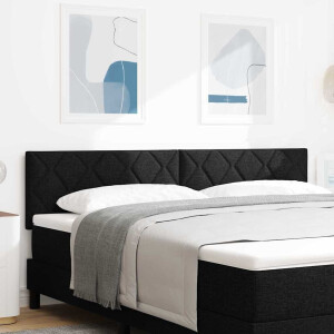 vidaXL LED Hoofdbord Zwart 180 cm Stof
