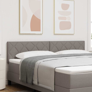 vidaXL LED Hoofdbord Taupe Stof
