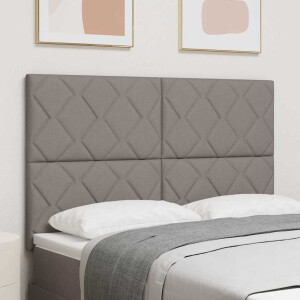 vidaXL LED Hoofdbord Taupe Stof