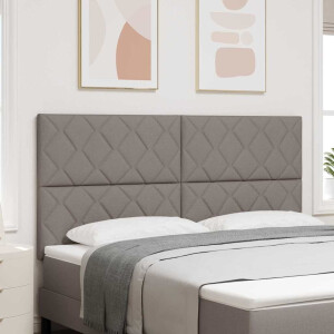 vidaXL LED Hoofdbord Taupe Stof