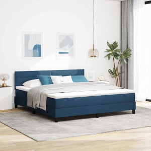 vidaXL Boxspringbed met hoofdeinde Blauw 180 x 200 cm Stof