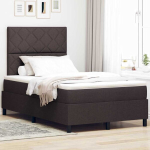 vidaXL Boxspring bed met matras Donkerbruin 120 x 190 cm Stof