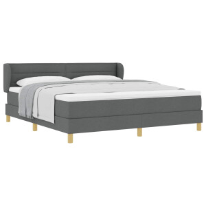 vidaXL Boxspringbed met matras Donkergrijs 180 x 200 cm Stof
