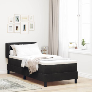 vidaXL Boxspringbed met hoofdeinde Zwart 80 x 200 cm Fluweel